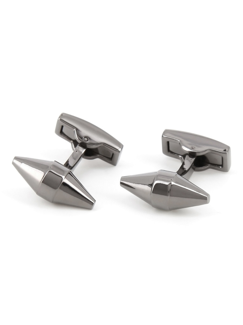 Gunmetal conical cufflinks - Maringa