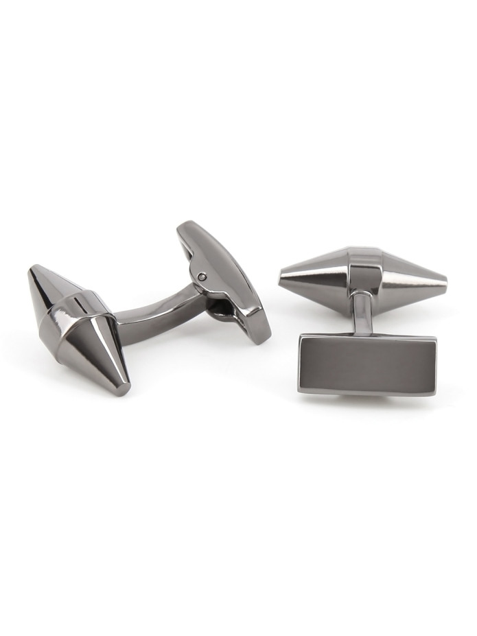 Conical gunmetal cufflinks - Maringa