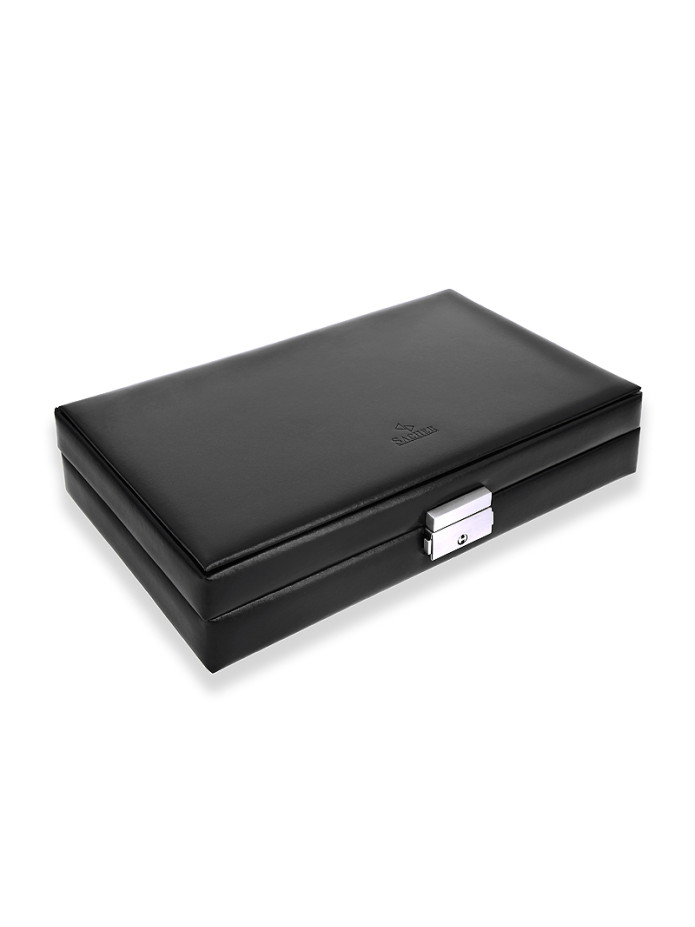 Faux leather cufflink box