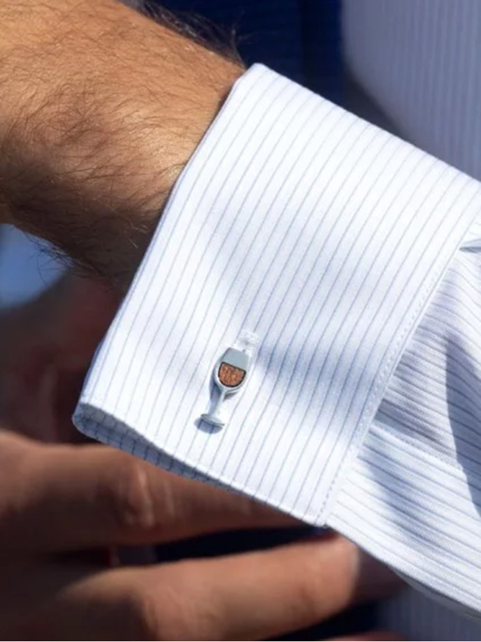 Wine glass wooden cufflinks - St. Estèphe