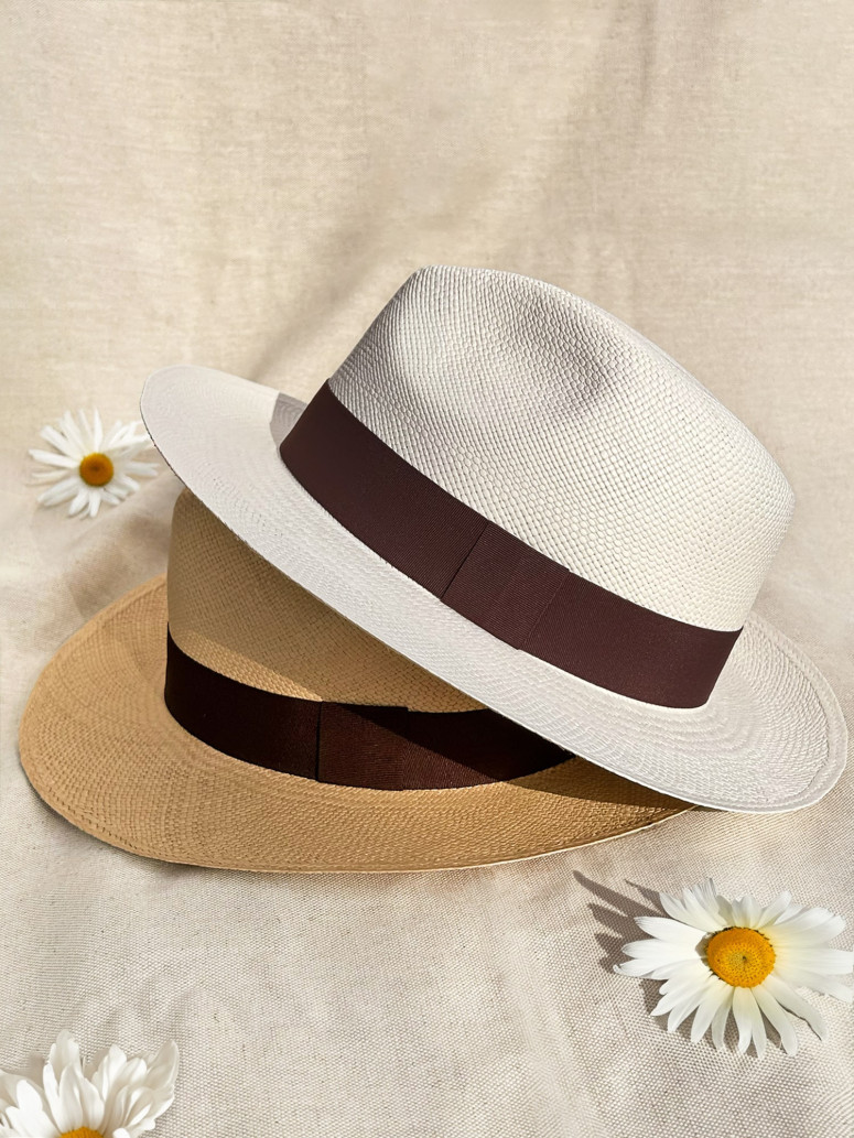 Taupe Bow Accented Solid Panama Hat JA1345-TAUPE-1_1_4_grande.jpg?  main image 4