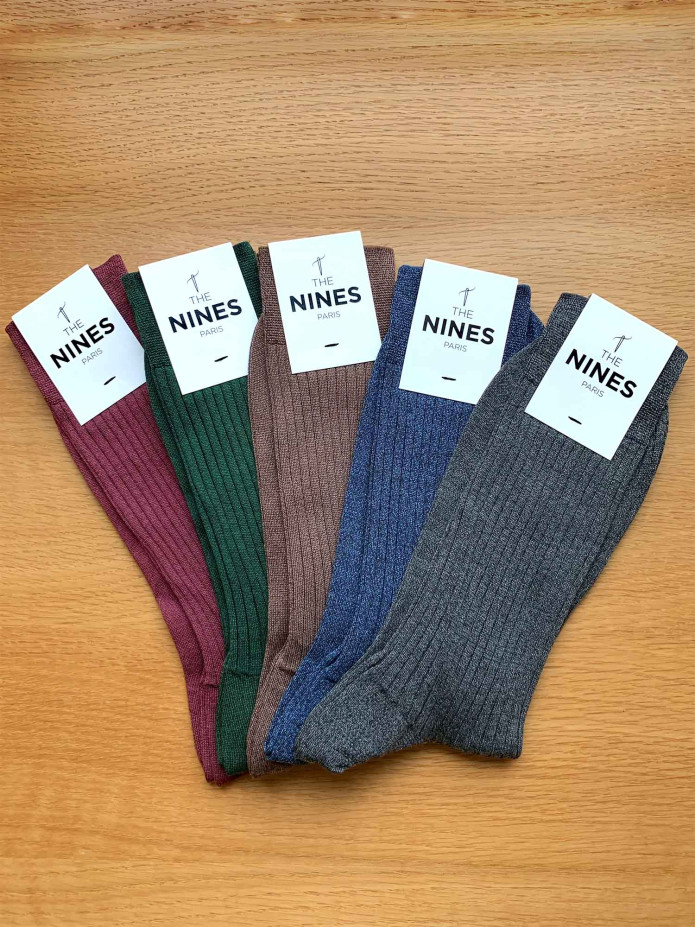 Weekly Lisle cotton socks - mottled effect