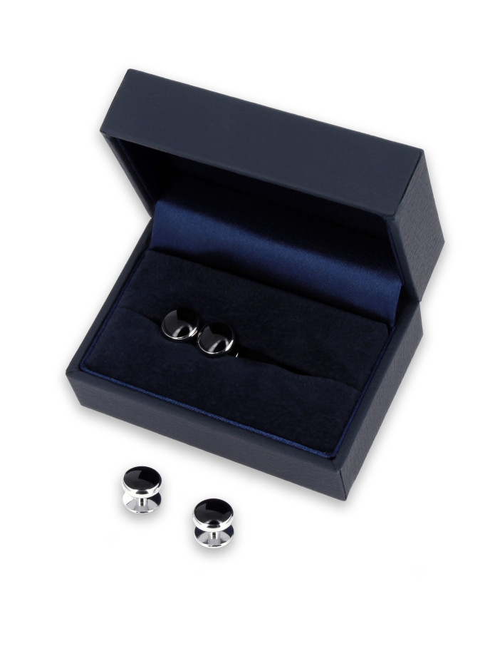 Set of 4x Black Studs