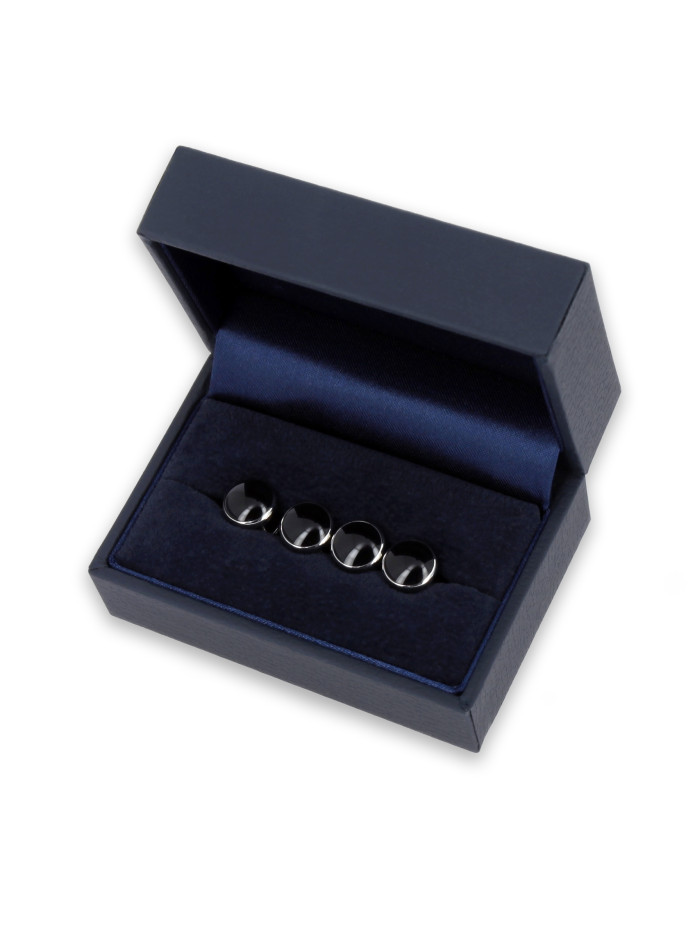 Set of 4x Black Studs