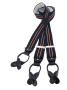 Men\'s suspenders striped navy blue and burgundy with buttons