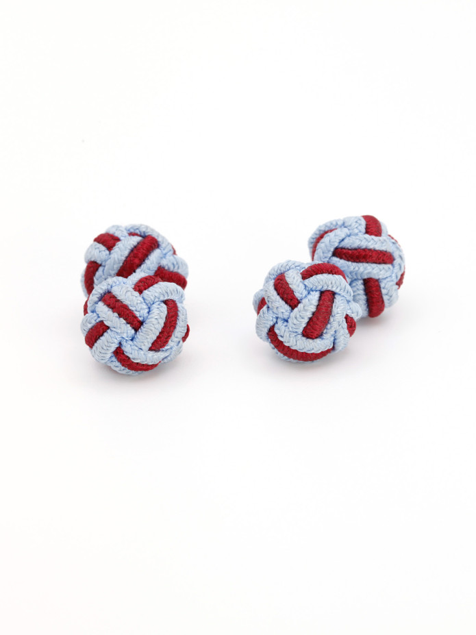 Sky blue and carmine passementerie Bombay - The Nines