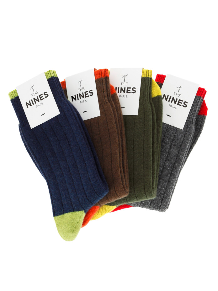 Weekly set of 4 pairs of wool and cashmere socks