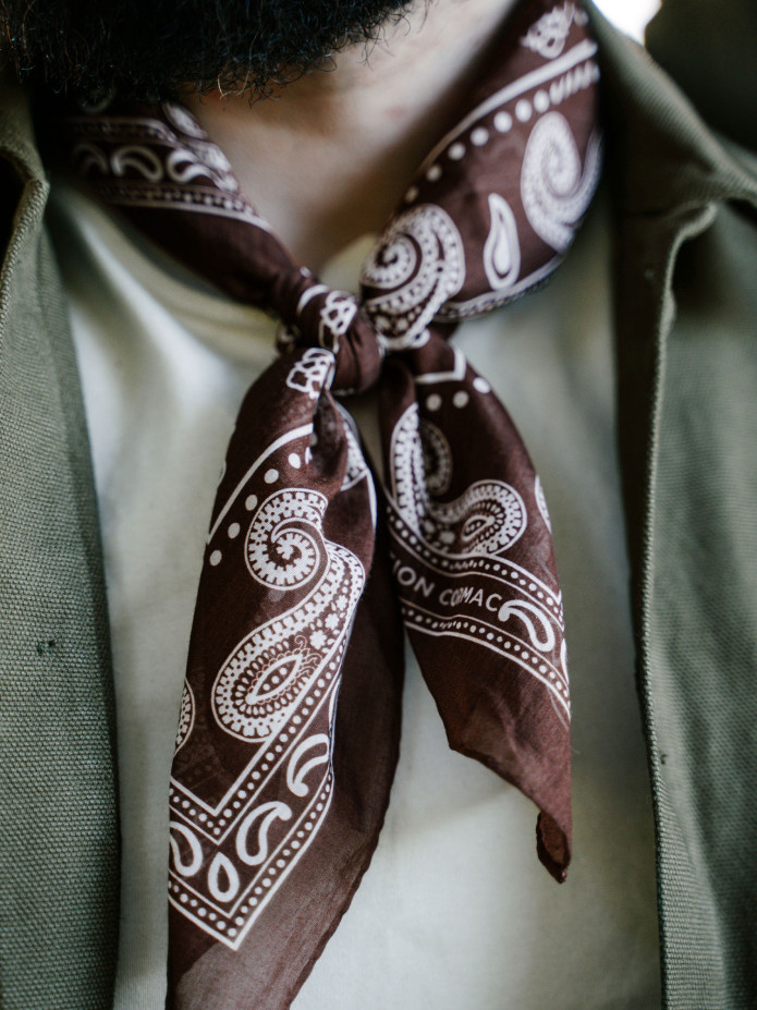 Brown Paisley Pattern Bandana Nevada