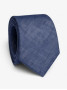 Plain Linen Tie Dark Blue