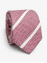 Burgundy striped linen tie