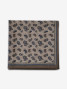 Beige wool pocket square with paisley pattern
