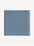 Sky blue wool suit pocket square with small patterns
