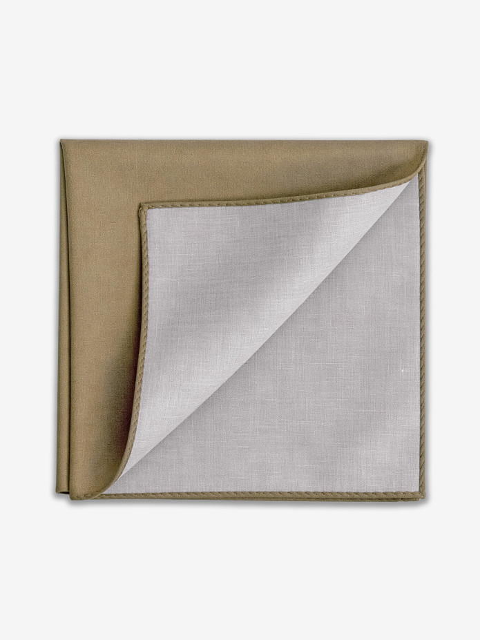 Cappuccino Silk Pocket Square Amalfi