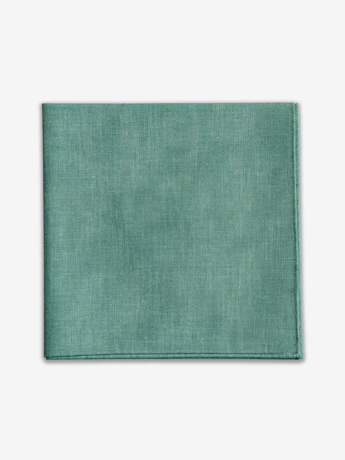 Pocket Square Jade Green Silk Bari