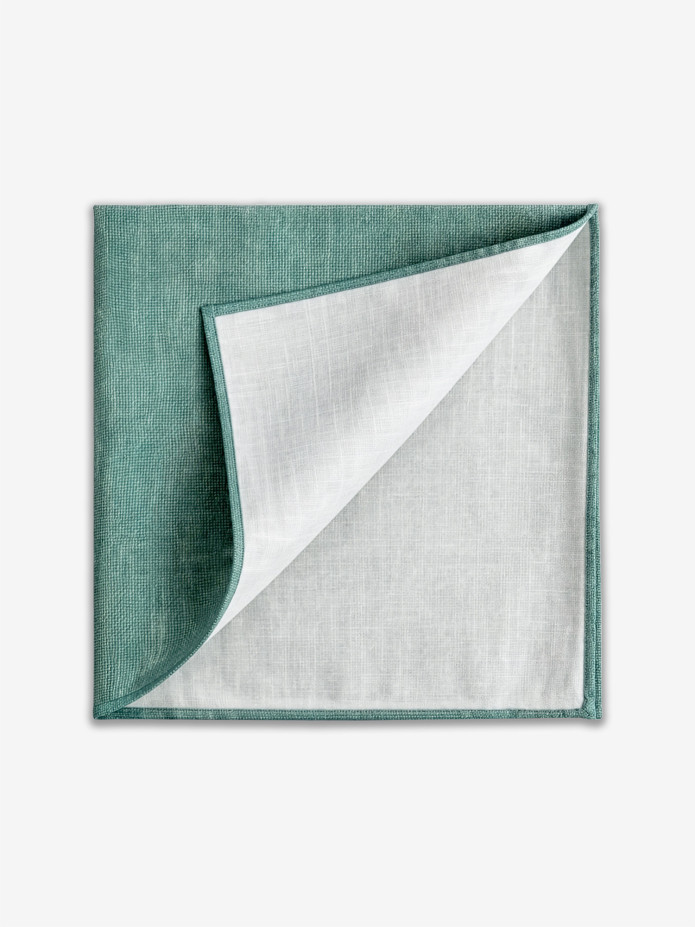 Pocket Square Jade Green Silk Bari