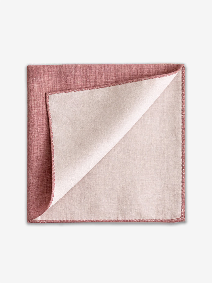Pocket Square Antique Rose Silk Bari