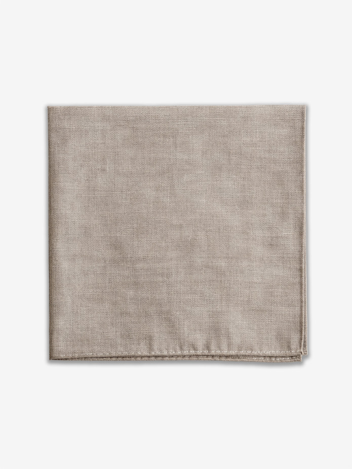 Pocket Square Mocha Silk Bari