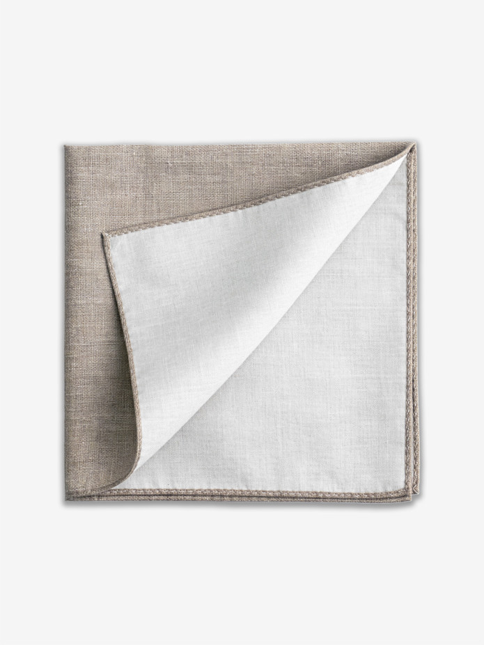Pocket Square Mocha Silk Bari