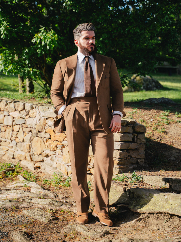 Brown High-Waisted Trousers - Litha