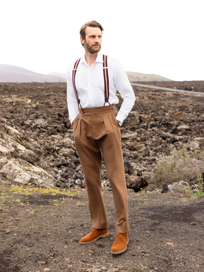 Brown High-Waisted Trousers - Litha