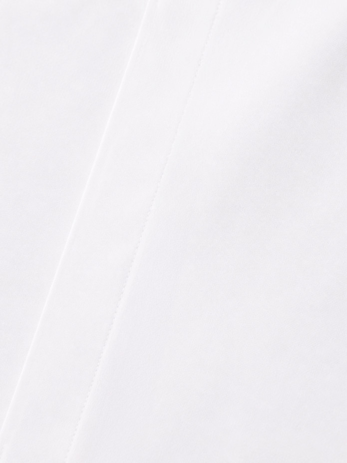 White rounded mandarin collar shirt
