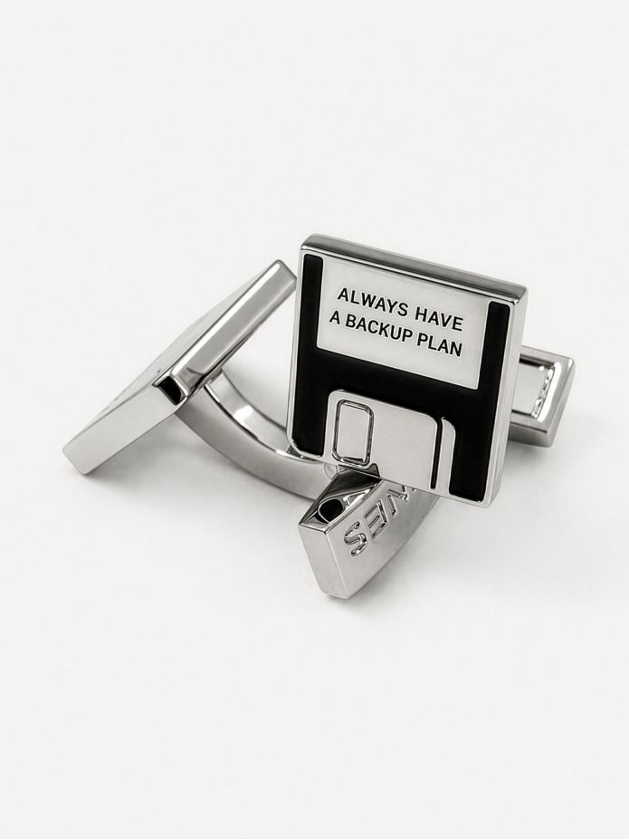 Floppy disk cufflinks