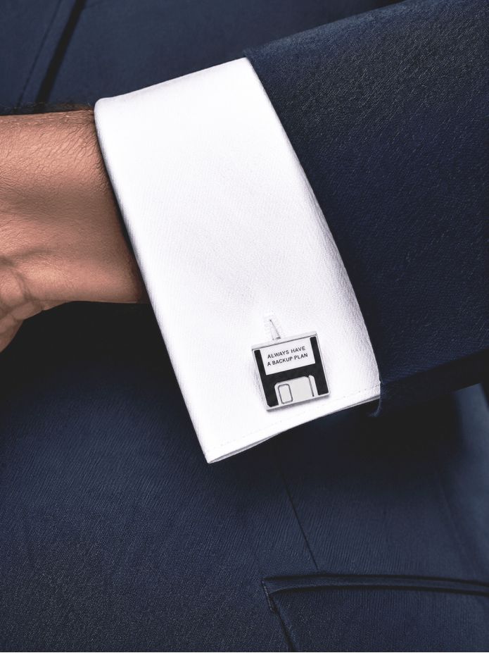 Floppy disk cufflinks