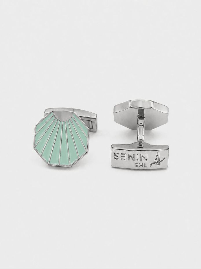 Art Déco Seafoam Green Cufflinks - Compostelle