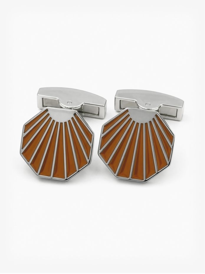 Art Déco Brown Cufflinks - Compostelle