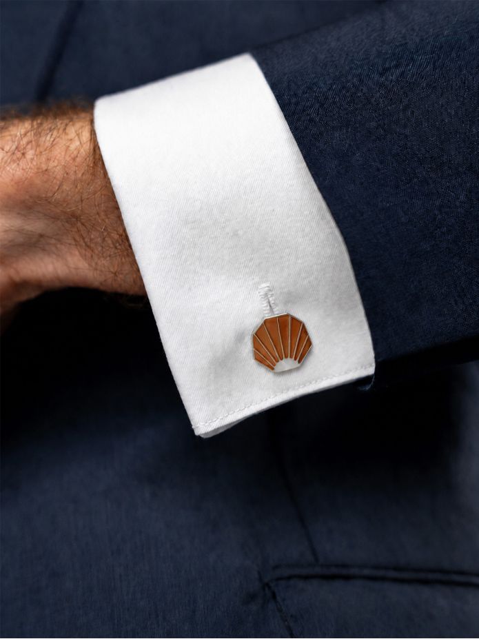 Art Déco Brown Cufflinks - Compostelle