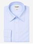 Classic collar shirt blue with white stripes