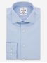 Light blue wrinkle resistant twill shirt with shark collar