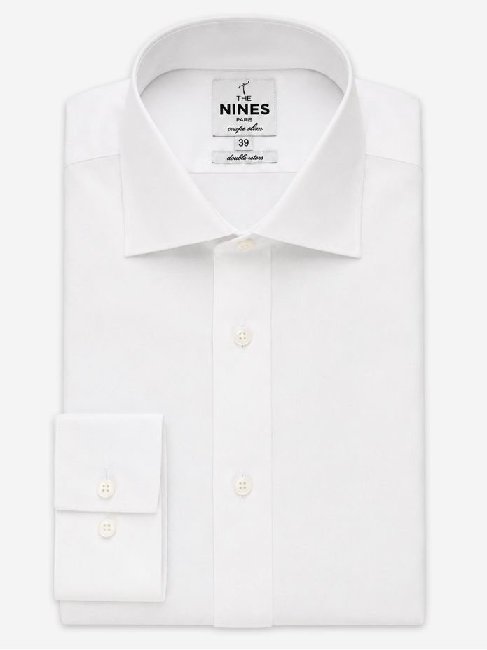 White shark collar shirt