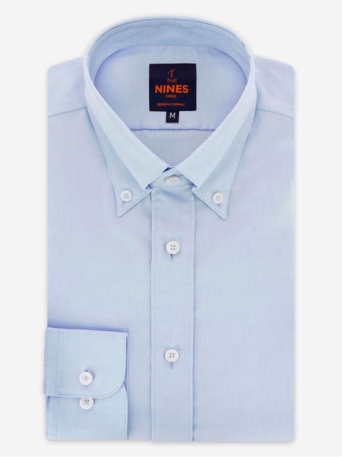 Light blue oxford shirt with button-down collar