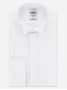 White wing collar with hidden placket collar French cuff shirt