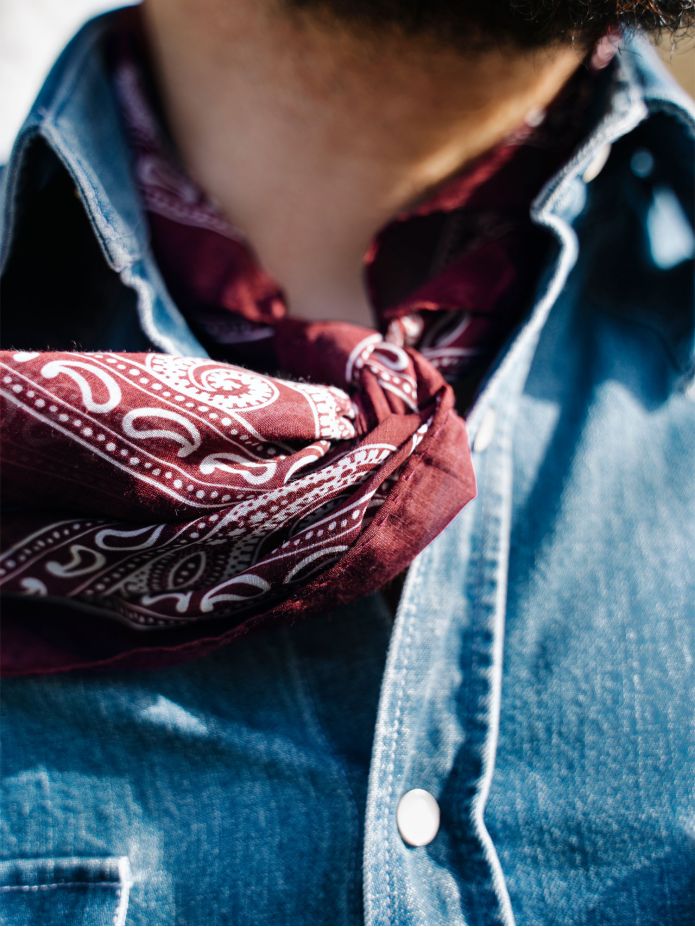 Burgundy Paisley Pattern Bandana Nevada