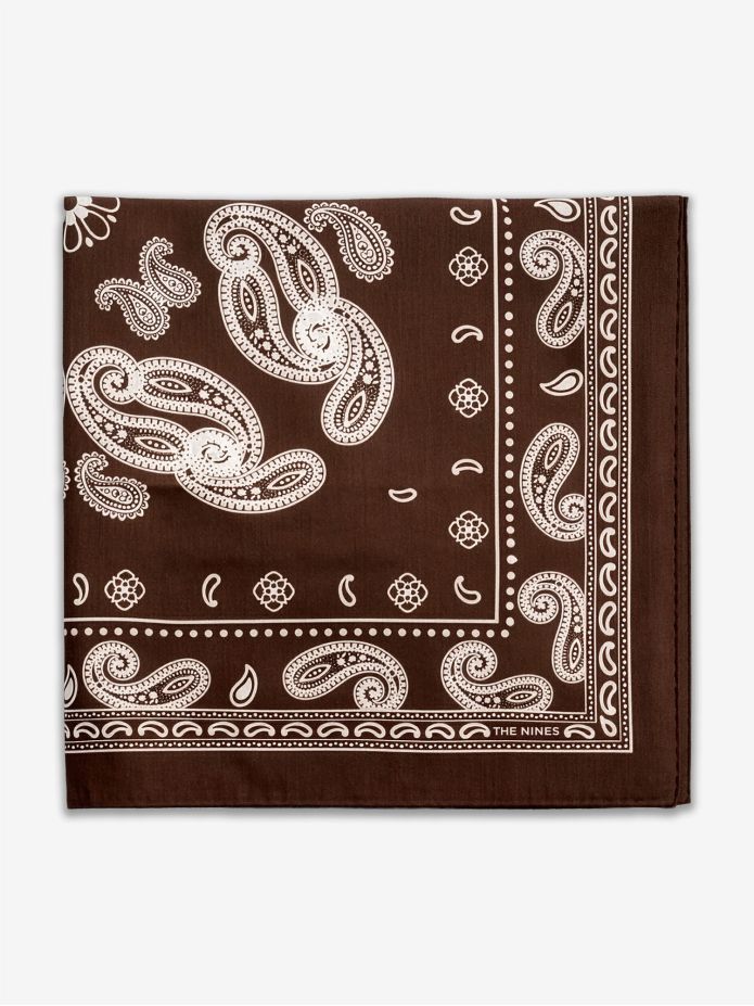 Brown Paisley Pattern Bandana Nevada