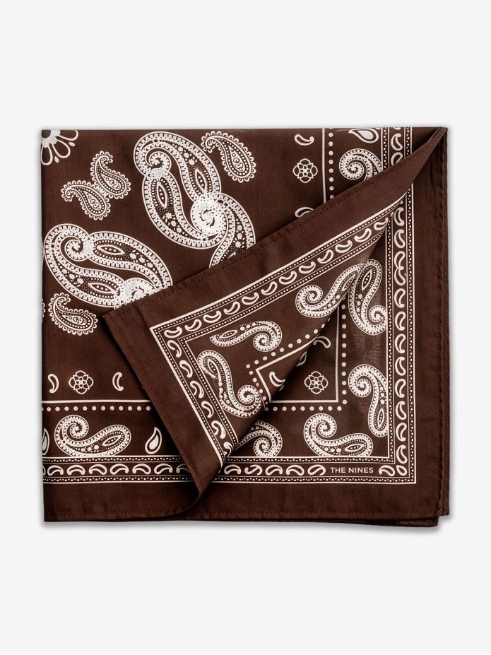 Brown Paisley Pattern Bandana Nevada