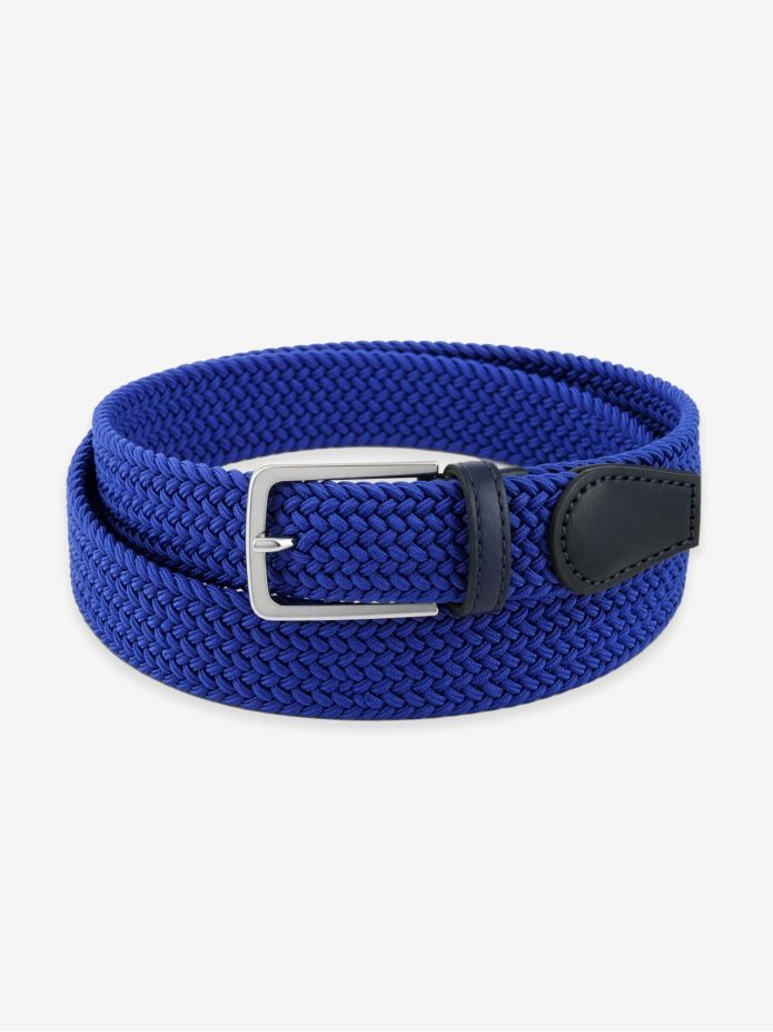 Elastic braided belt in electric blue Rob III