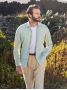 Green cotton flannel overshirt