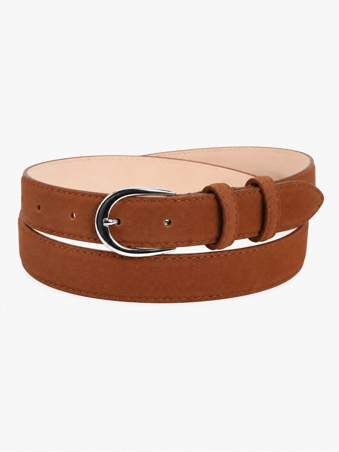 Slim brown nubuck belt - Gab