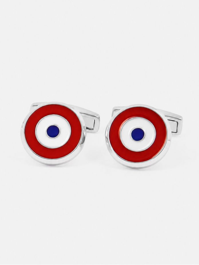 French Cockade sertling silver cufflinks