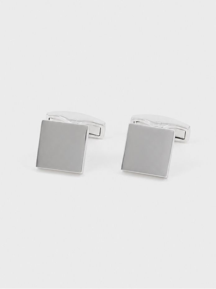 Solid silver square cufflinks Kiruna V