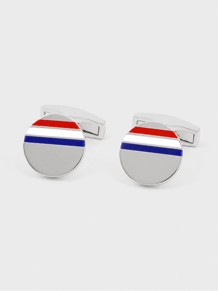 Tricolor sterling silver cufflinks Cezembre
