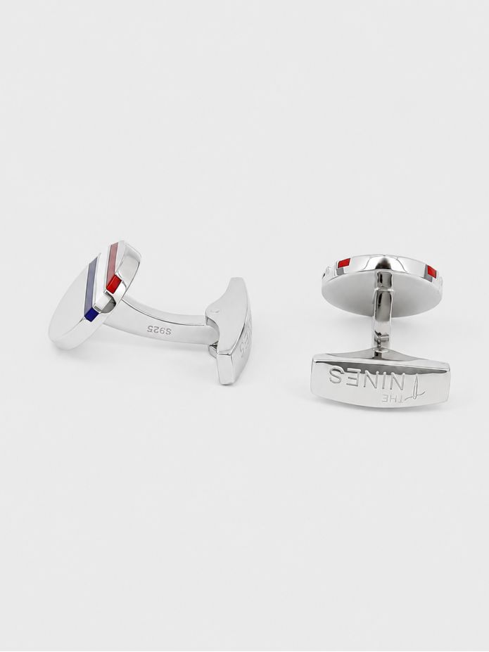Tricolor sterling silver cufflinks Cezembre