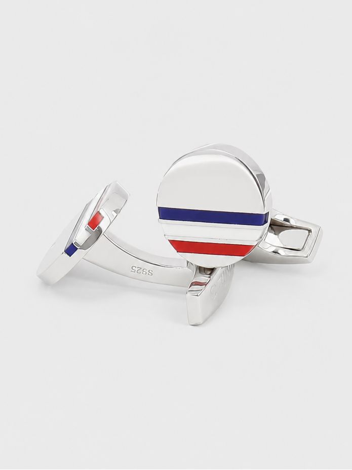 Tricolor sterling silver cufflinks Cezembre