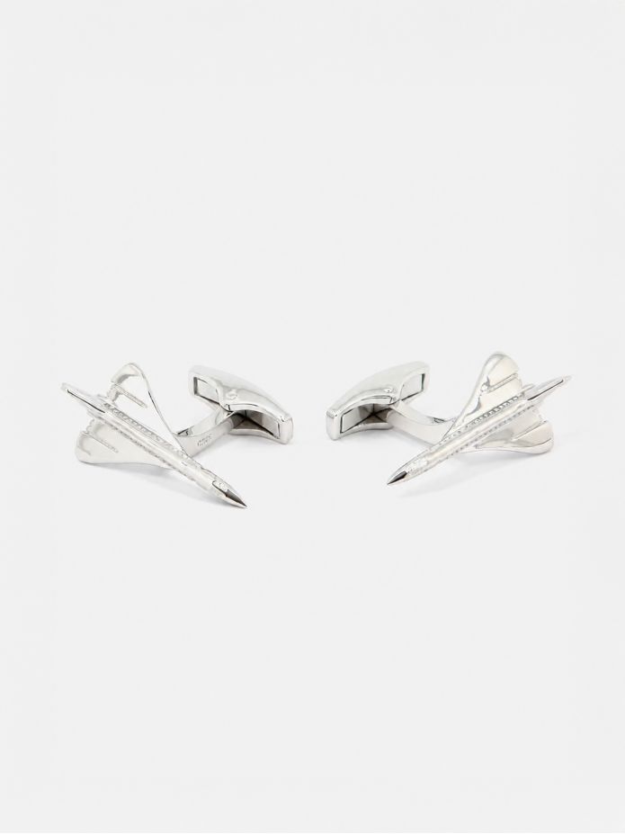 Concorde solid silver airplane cufflinks