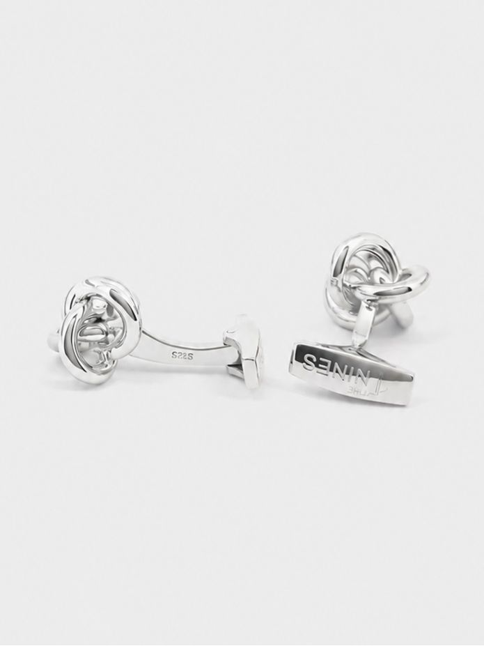 Sailing knot solid silver cufflinks Champs Elysées