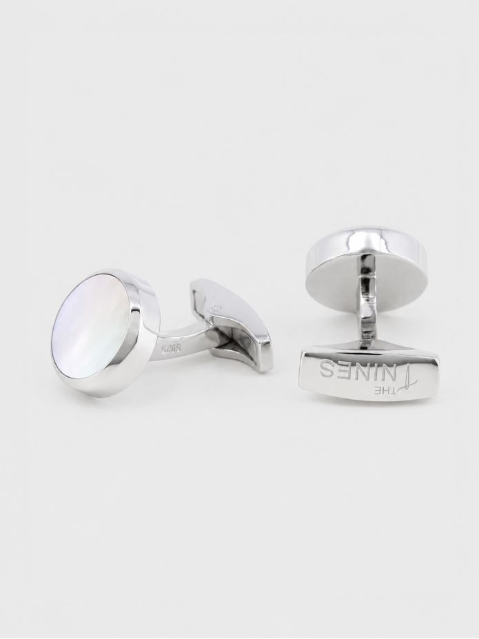 Nacre sterling silver cufflinks Saint-Honoré