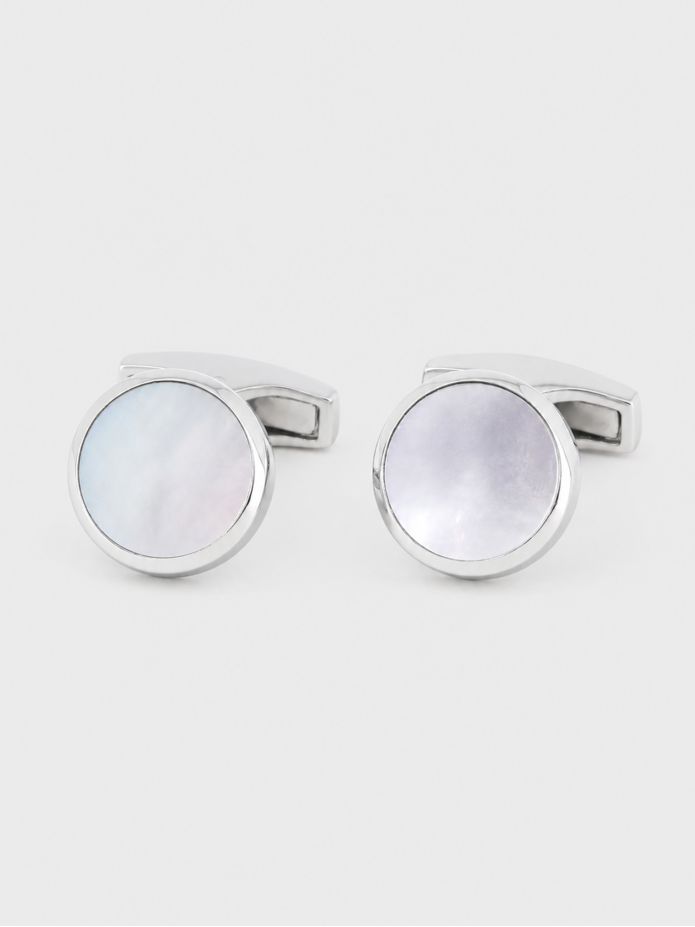Nacre sterling silver cufflinks Saint-Honoré